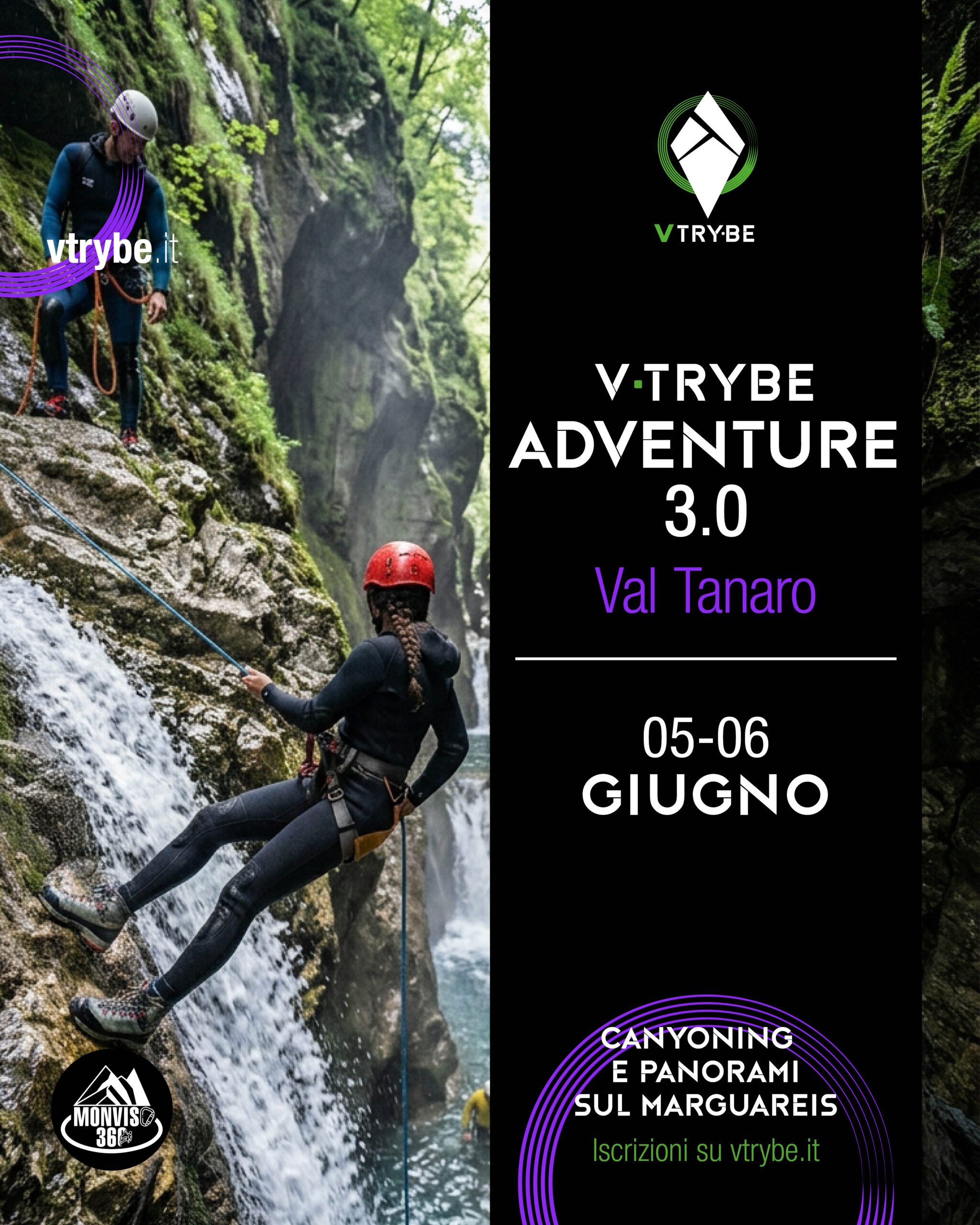 v trybe adventure 3.0 canyoning monte marguareis